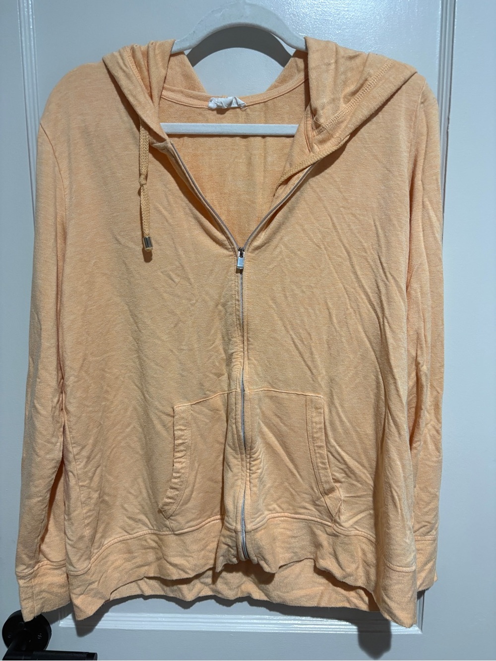 Women's heathered yellow/gold full-zip hoodie Come From Away Bonnie size L Large